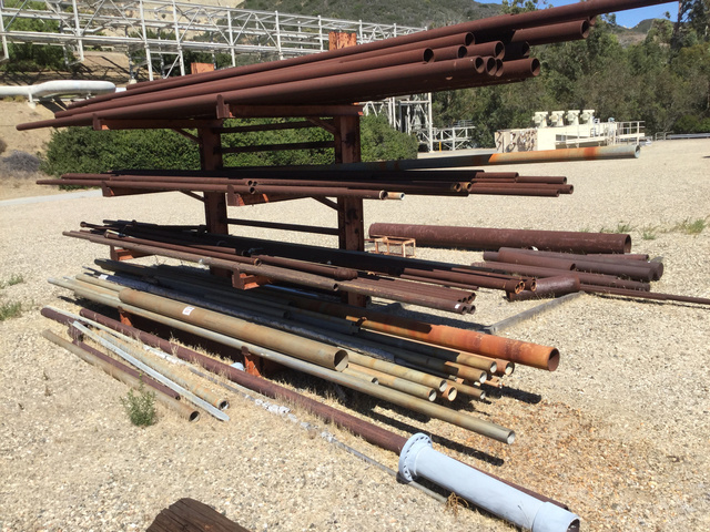 Lot of Steel Pipe & Rods & Rack Lot of Steel Pipe & Rods & Rack