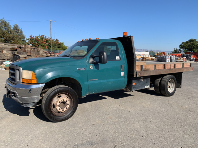 2001 Ford F-450 XL Super Duty Flatbed Dump Truck
