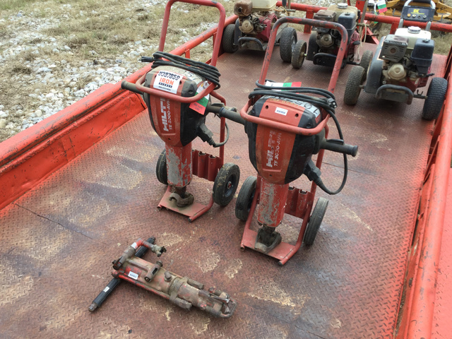 Lot of (2) Electric Breakers & (1) Pneumatic Rock Drill