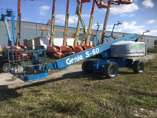 2008 Genie S60 4WD Diesel Telescopic Boom Lift