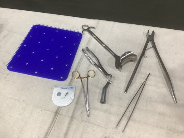 Box of Assorted Medical Tools