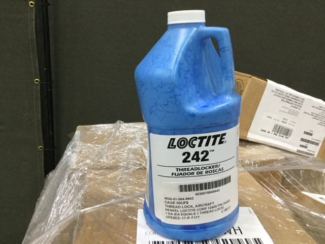 (128) Jugs of Henkel 242 Loctite Aircraft Thread Locker (128) Jugs of Henkel 242 Loctite Aircraft Thread Locker