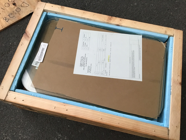 (2) General Dynamics 43016306 Laminated Glass Panels (2) General Dynamics 43016306 Laminated Glass Panels