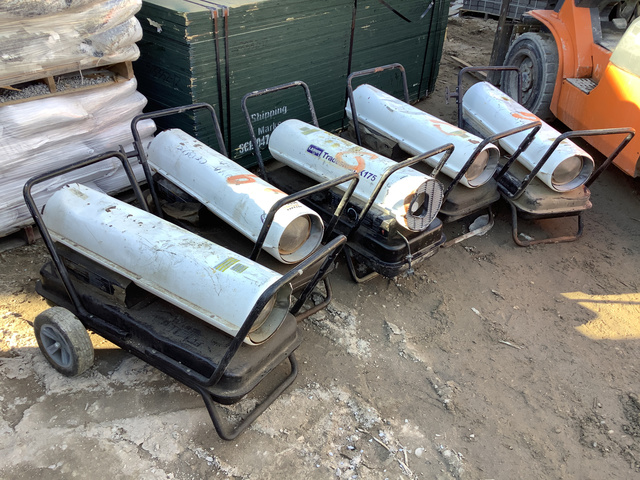 Lot of (5) L.B. White Tradesman K175 Space Heaters Lot of (5) L.B. White Tradesman K175 Space Heaters