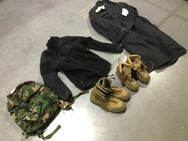 (10) Pairs of Men's Boots, (26) Water Canteen Cups & (36) Water Canteen Covers