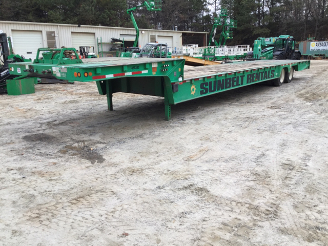2012 Trail King TK70HT-482 T/A Hydraulic Tail Equipment Trailer
