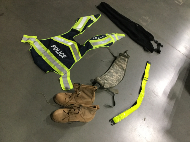 (10) Pairs of Combat Boots, (32) Molded Waist Belts & (3) Cold Weather Shirts (10) Pairs of Combat Boots, (32) Molded Waist Belts & (3) Cold Weather Shirts