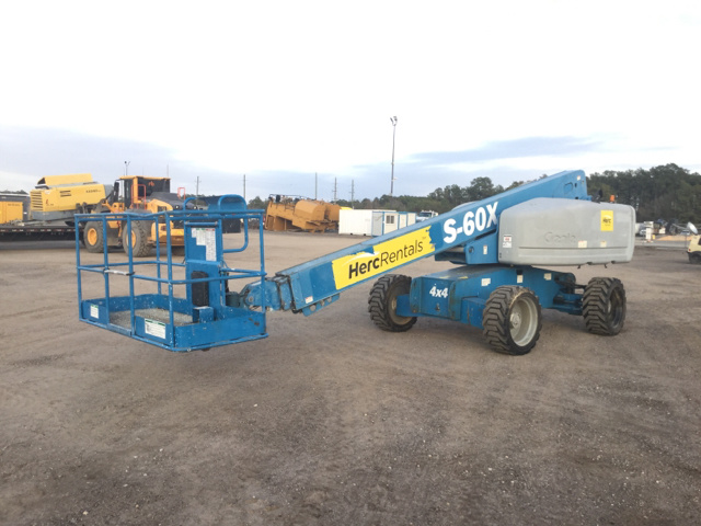 2013 Genie S-60X 4WD Diesel Telescopic Boom Lift