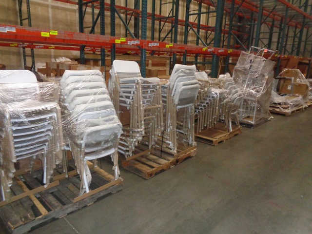 Lot of (125) Tube City Chairs, (17) White Barstools, & (15) Black Barstools Lot of (125) Tube City Chairs, (17) White Barstools, & (15) Black Barstools