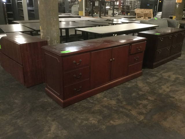 Wood Laminate Credenza 60 x 21-1/2 in (1 Item) - W-085 Wood Laminate Credenza 60 x 21-1/2 in (1 Item) - W-085