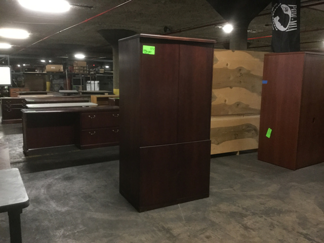 Wood Laminate TV/Media Storage Cabinet 36 x 23 x 72 in (1 Item) - W-072 Wood Laminate TV/Media Storage Cabinet 36 x 23 x 72 in (1 Item) - W-072