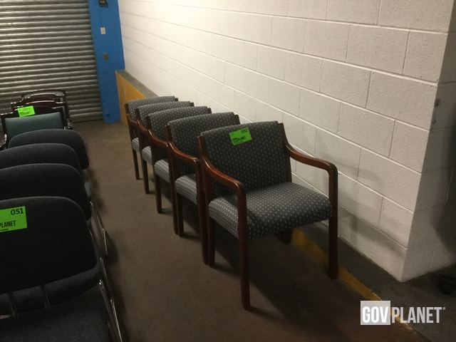 Wood Print Fabric Matching Side Arm Chairs 5 W 223 In Harrisburg Pennsylvania United States Ironplanet Item 3086152 Fabric Matching Side Arm Chairs, Side Arm Chairs