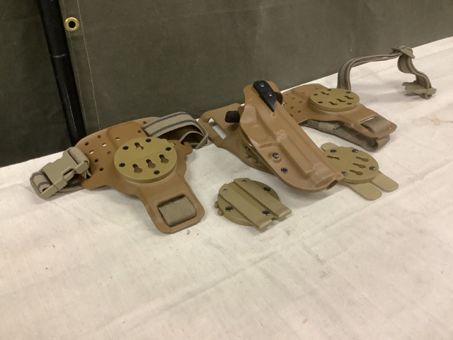 (20) Parachutists Helmets, (21) Barracks Bags & Assorted Field Gear