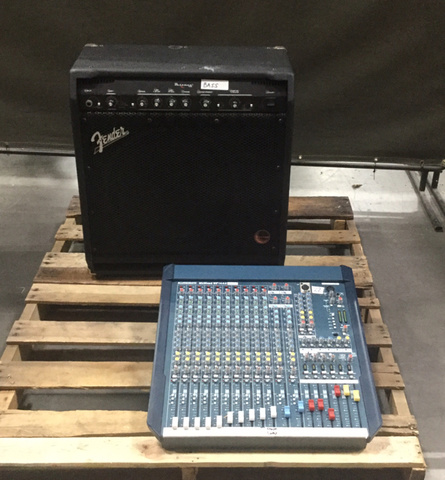 Fender Bassman 100 Amplifier and Allen & Heath Mix Wizard Mixing Board