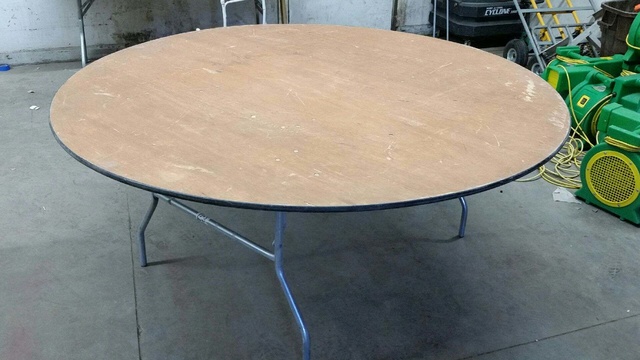 Lot of (20) 72" Round Wood Tables