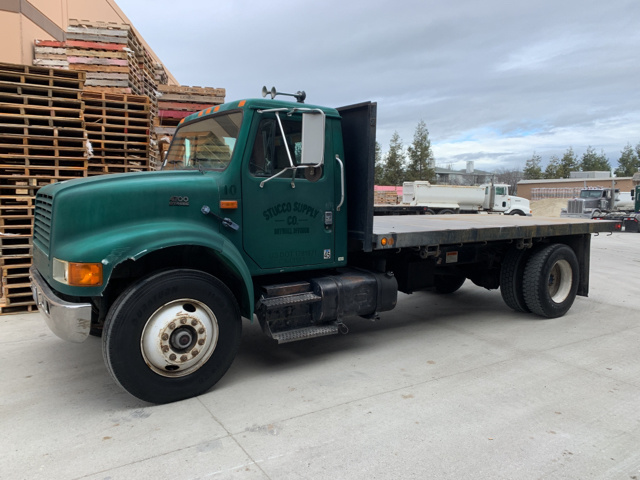 1999 International 4700 Flatbed Dump Truck 1999 International 4700 Flatbed Dump Truck