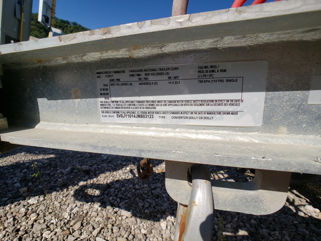 2018 Vanguard Converter Dolly