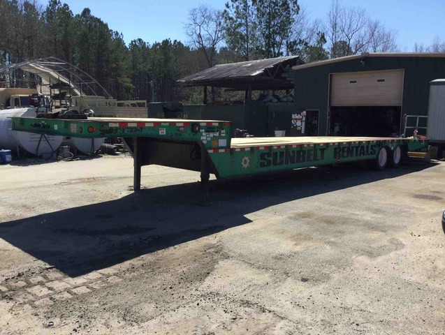 2005 Trail-Eze TE70HT48 T/A Hydraulic Tail Equipment Trailer