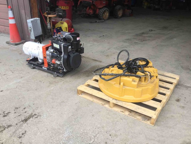 Lot of (1) Ohio 34" Lifting Magnet & (1) Generator