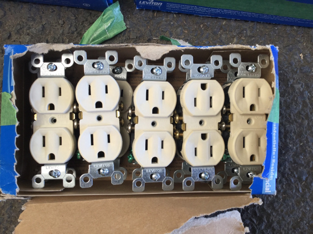 (130) Leviton 5320-ICP Electrical Duplex Receptacles