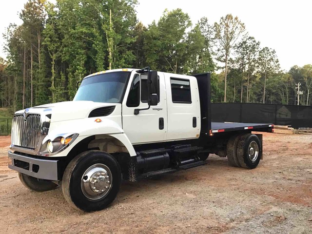 2008 International 7300 4x2 Crew Cab S/A Flatbed Truck