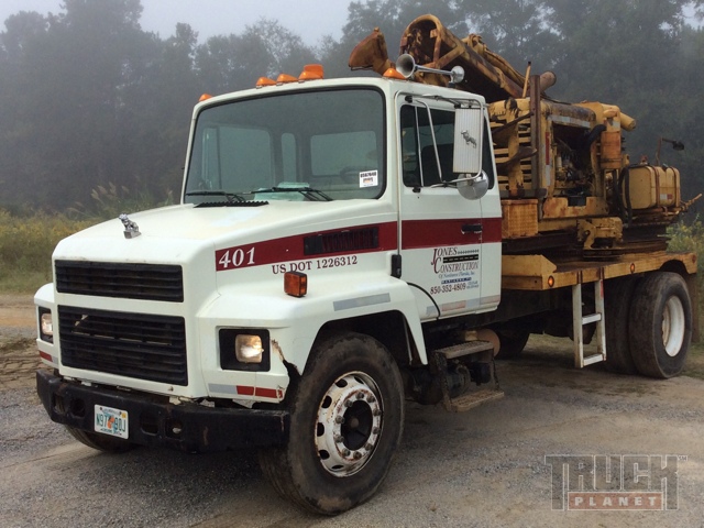 Truck Mounted Post Driver on 1996 Mack CS200 S/A Truck in