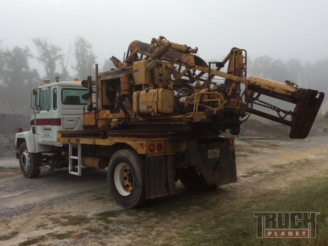 Truck Mounted Post Driver on 1996 Mack CS200 S/A Truck in