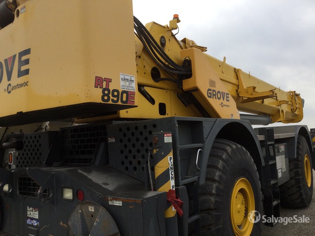 2012 Grove RT890E 90 ton 4x4x4 Rough Terrain Crane in Morris