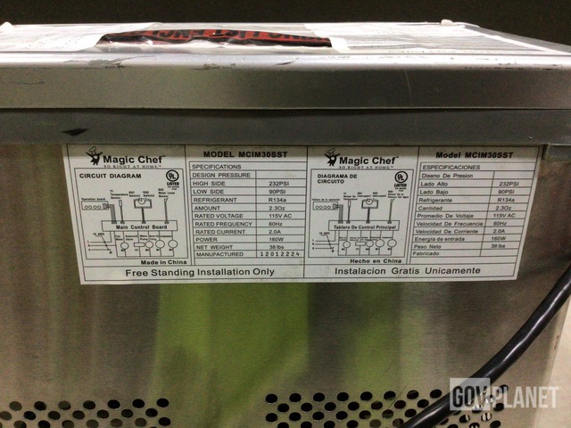 magic chef ice maker model mcim30sst