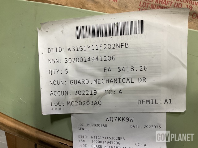 Surplus (5) 137707 Mechanical Drive Guards in Chambersburg ...