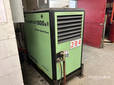 2016 Sullair 1809EVAC 99.8 cfm Skid-Mounted 120 gal Compresor de aire