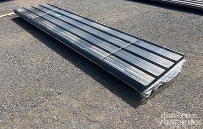 Quantity of (150) 3 ft x 12 ft Black Steel Siding Roofing Sheets Divers - Industriel (Unused)