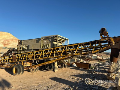30 in x 62 ft Portable Radial Stacking Radial Stacker Frame w/ Tires Tapis de convoyeur